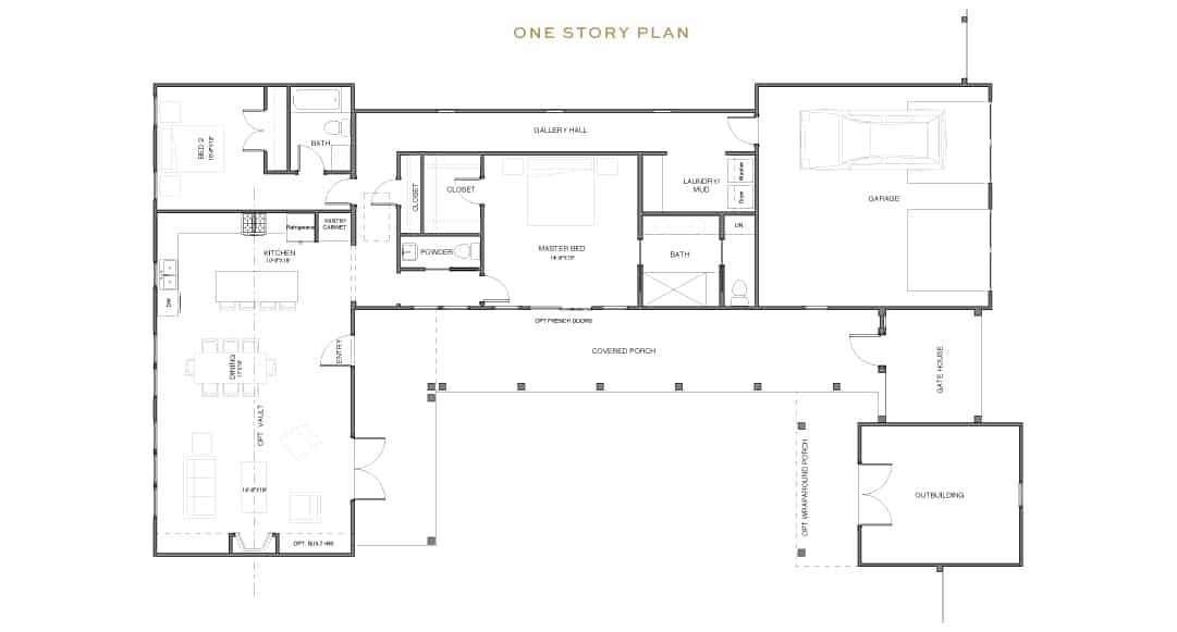 Culina I Floorplan, Single Story Plan