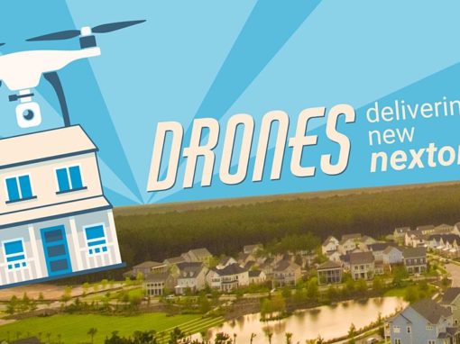 Drones Delivering Homes at Nexton