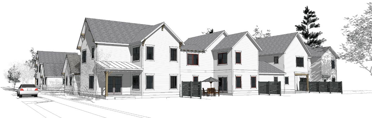 Courtyard Townhome Renderings at Hayes Park