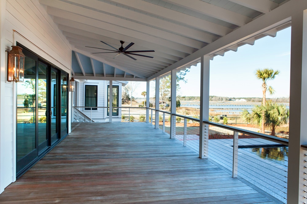 Outdoor deck of the Avery floorplan at Mixon
