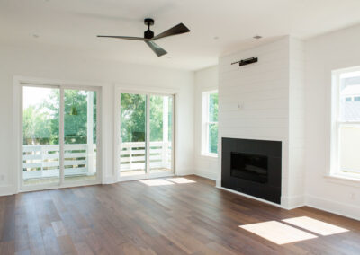 Living Room with fireplace at Fish Floorplan on Folly Beach
