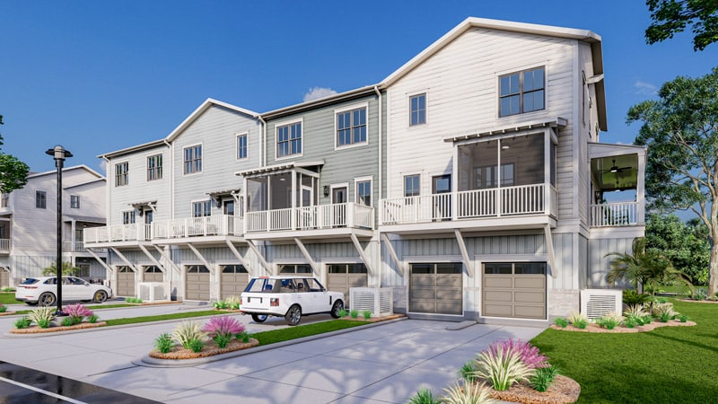 Daniel's Orchard Townhomes feature two car garages