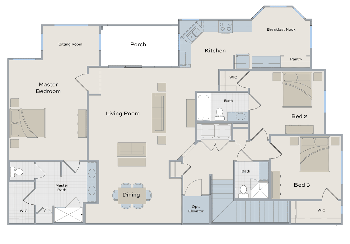 Anson floor plan at Middleborough