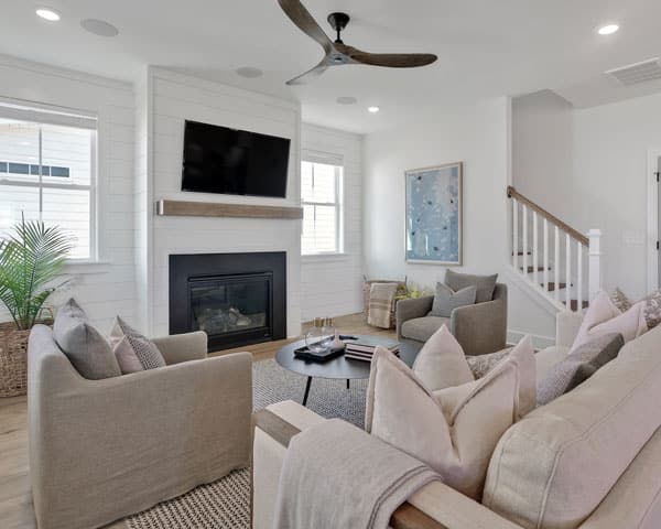 Living room of the Gates model home in Riverlights