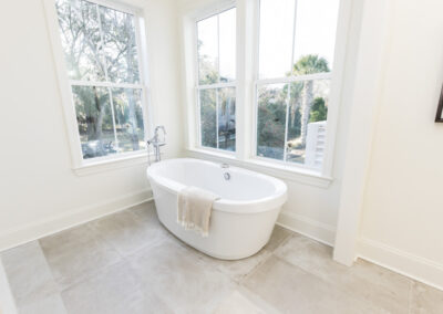 Bathroom tub in the Warf, a Build On Your Lot plan.